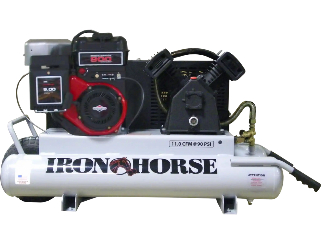 Iron Horse Air Compressor 150 PSI 10 Gal. 6 HP Briggs & Stratton Electric Start Engine New