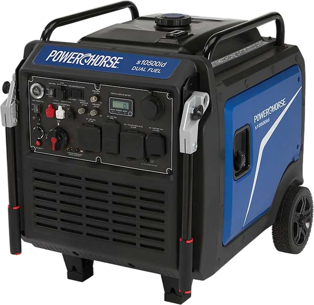 Powerhorse Inverter Generator 8300W/10500W Dual Fuel Gas Propane 50A Low THD Remote Start CO Shutdown New