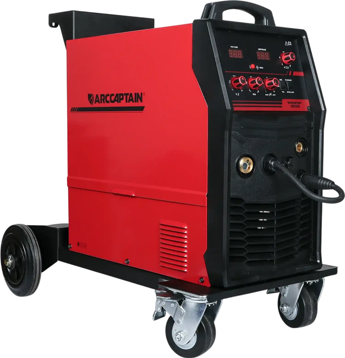Arccaptain MIG300 5-in-1 Industrial Welder with Integrated Trolley 250 Amp 240V New