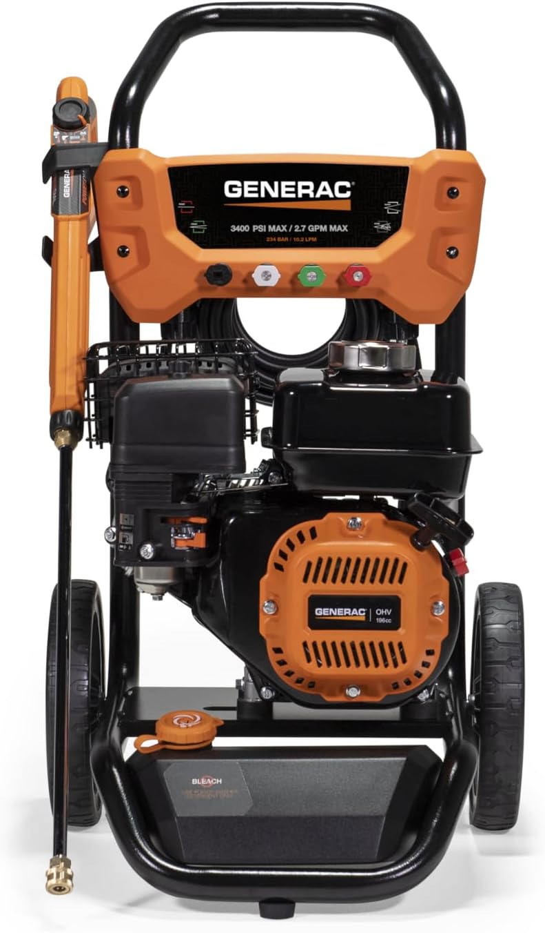 Generac 8913 Pressure Washer with Soap Tank 3400 PSI 2.7 GPM Residential Gas New