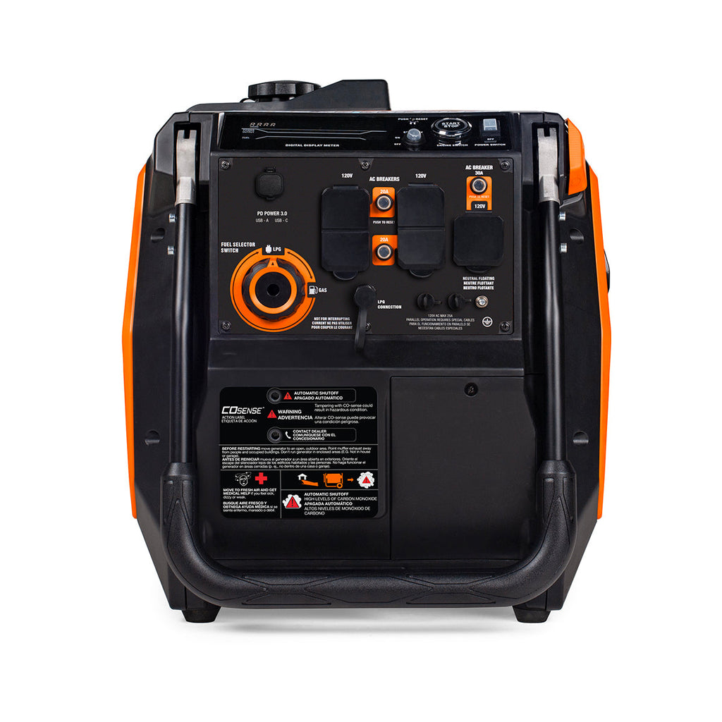 Generac iQ5200 DF 8945 3900W/5200W Generator Dual Fuel Gas Propane Low THD Inverter COSense Electric Start New