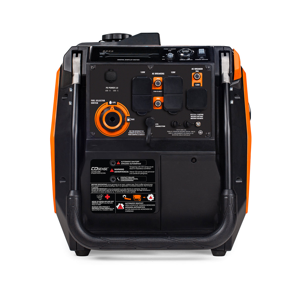 Generac iQ5200 DF 8945 3900W/5200W Generator Dual Fuel Gas Propane Inverter COSense Electric Start RFB