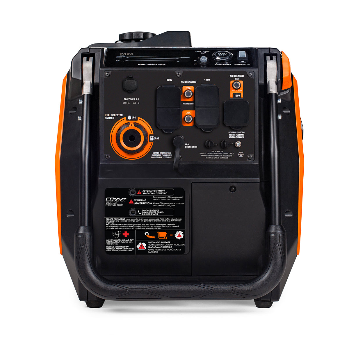 Generac iQ3800 DF 8946 3000W/3800W Generator Dual Fuel Gas Propane Low THD Inverter CO Sense Electric Start CARB New