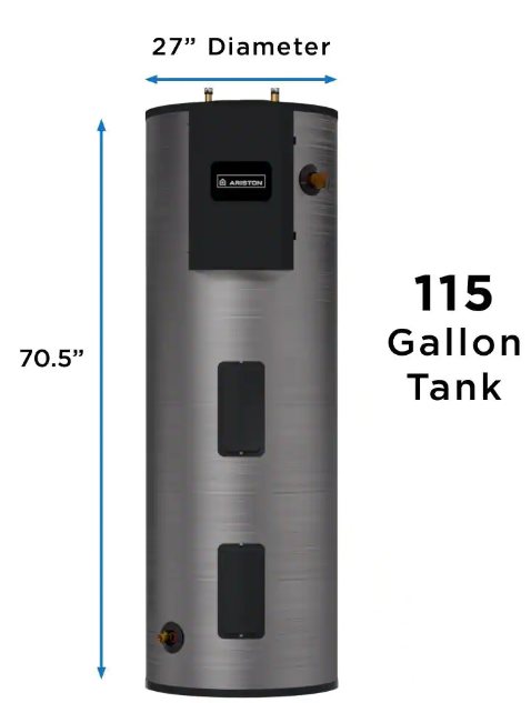 Ariston ARIEC115C3W165 115 Gallon 16,500 Watt Electric Water Heater New