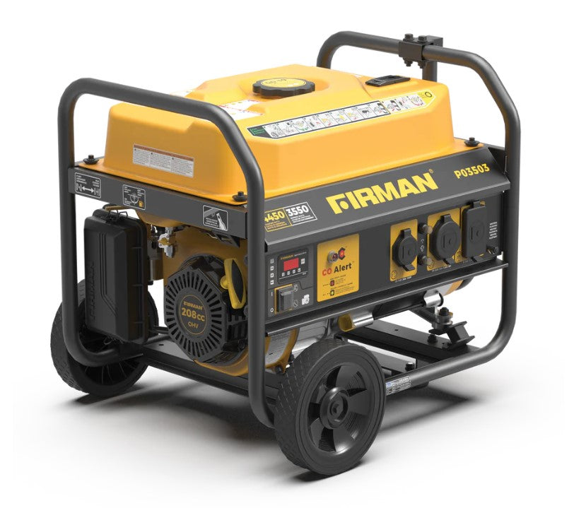 Firman P03503 Generator 3550W/4450W 30 Amp Recoil Start With CO Alert New