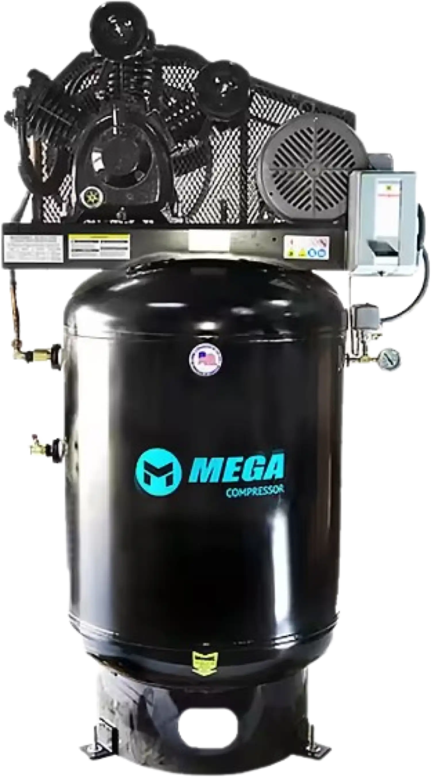 Mega Compressor MP-10120V3-U Air Compressor 120 Gallon 10 HP 175 PSI 208/230V 3 Phase Electric Start New