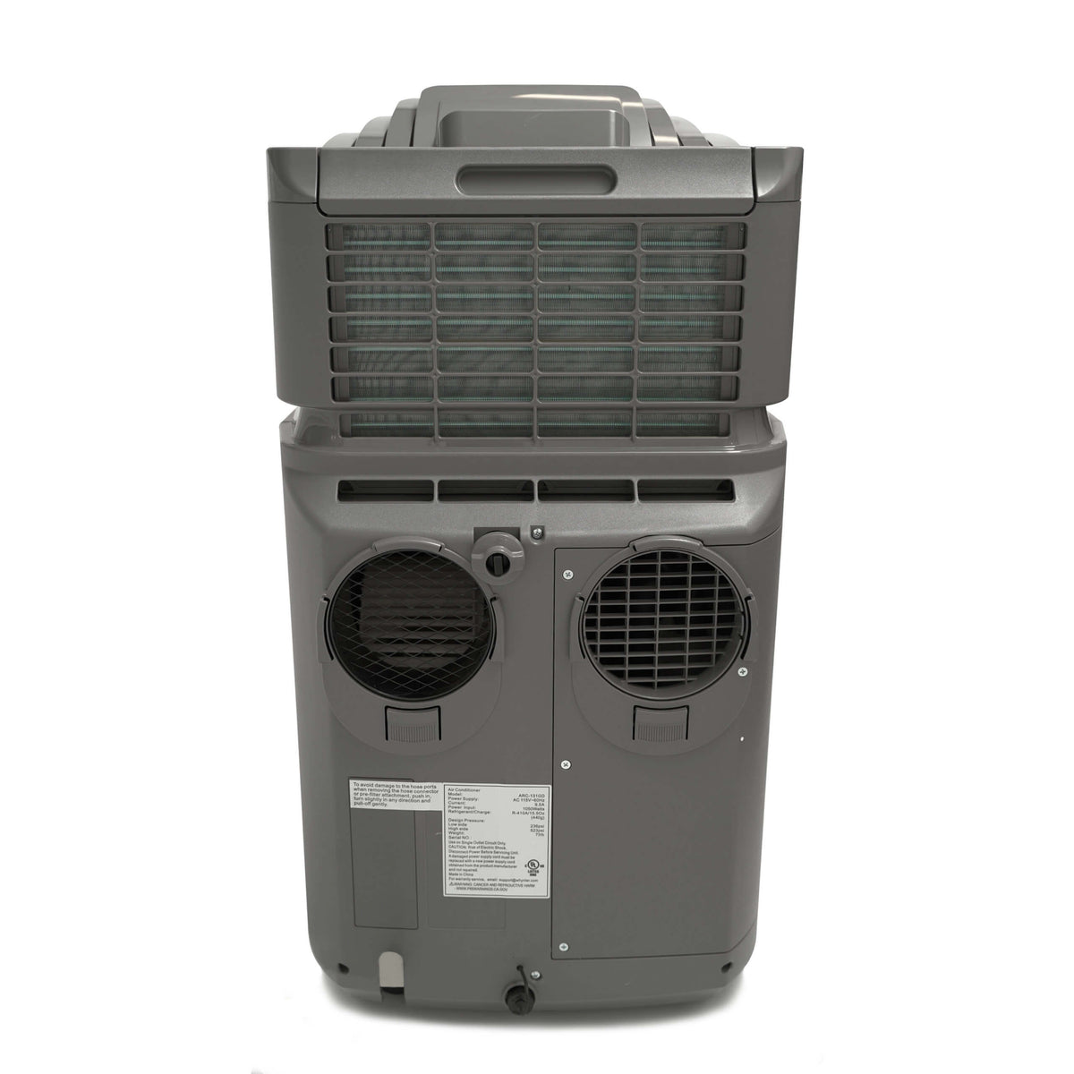 Whynter ARC-131GD 13,000 BTU Dual Hose Portable Air Conditioner with Activated Carbon Filter Gray New