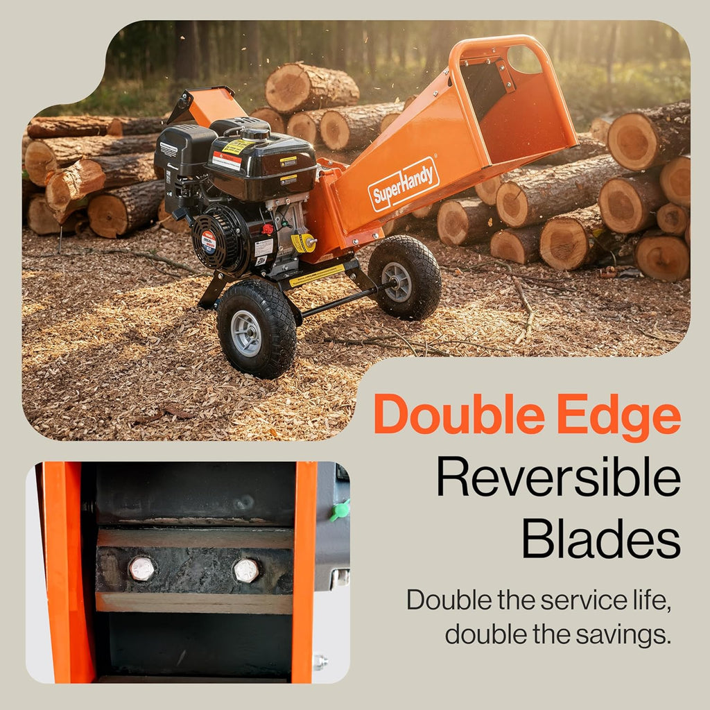 Super Handy GUO148 Wood Chipper Mulcher 4" Capacity 9 HP Gas Engine New