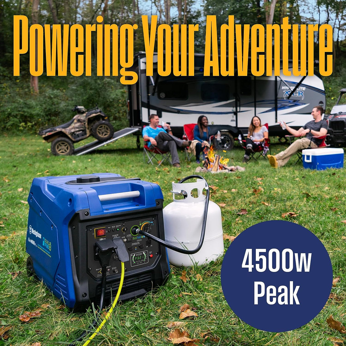 Westinghouse iGen4500DFcv Inverter Generator 3700W/4500W 30 Amp Recoil Start Dual Fuel with CO Sensor New