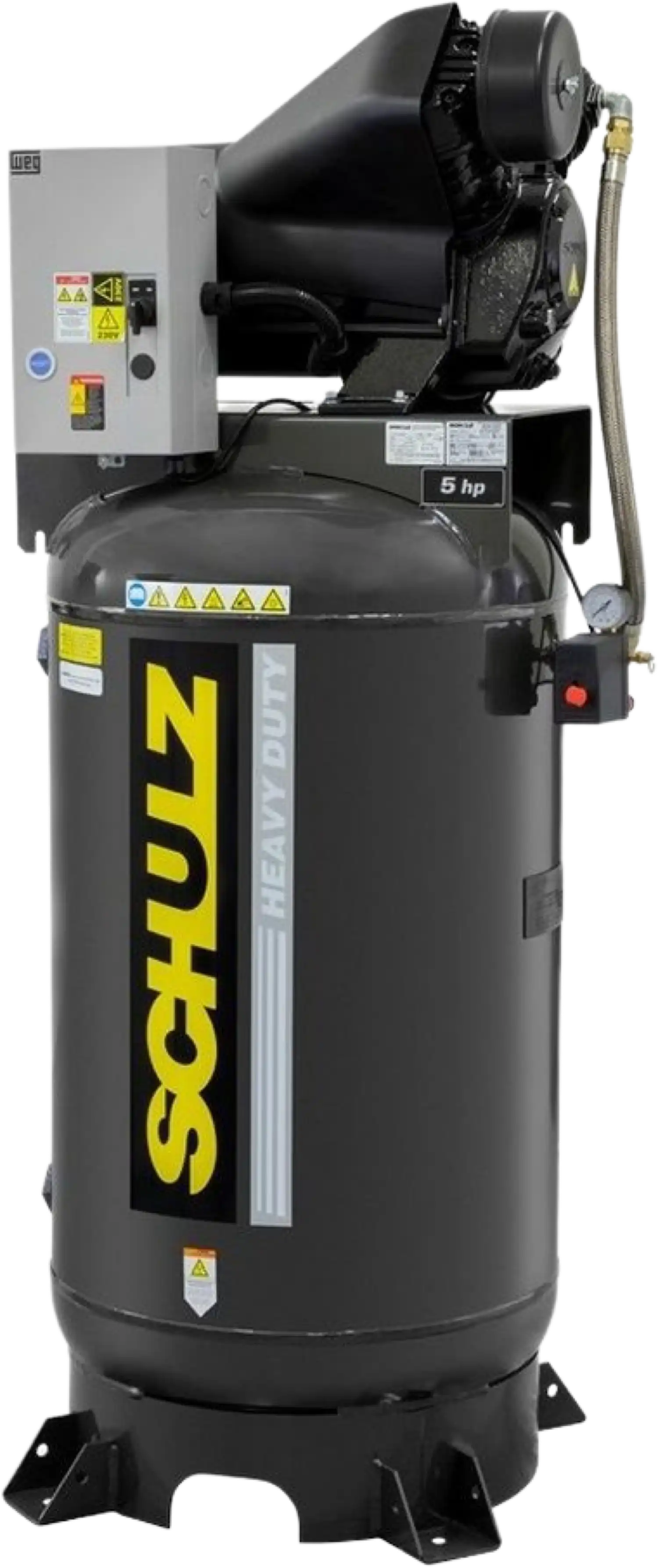 Schulz Audaz MCSV Air Compressor 5 HP 80 gal. 2-Stage 230V 3-Phase Vertical 932.9363-0 New