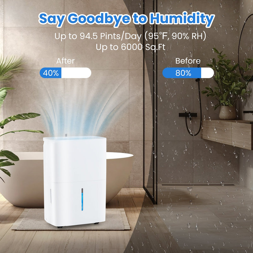 Costway 94.5 Pint Dehumidifier w/ 24H Timer LED Display 639821754 New