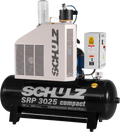 Schulz SRP-3025 Compact Air Compressor 25 HP 80 gal. 208-230V 3-Phase Horizontal 970.2840-S New