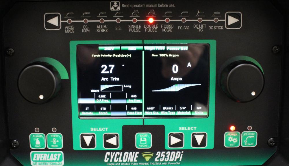 Everlast Cyclone 253DPi Welder Digital Inverter Pulse MIG/Stick/TIG 250A 240V New