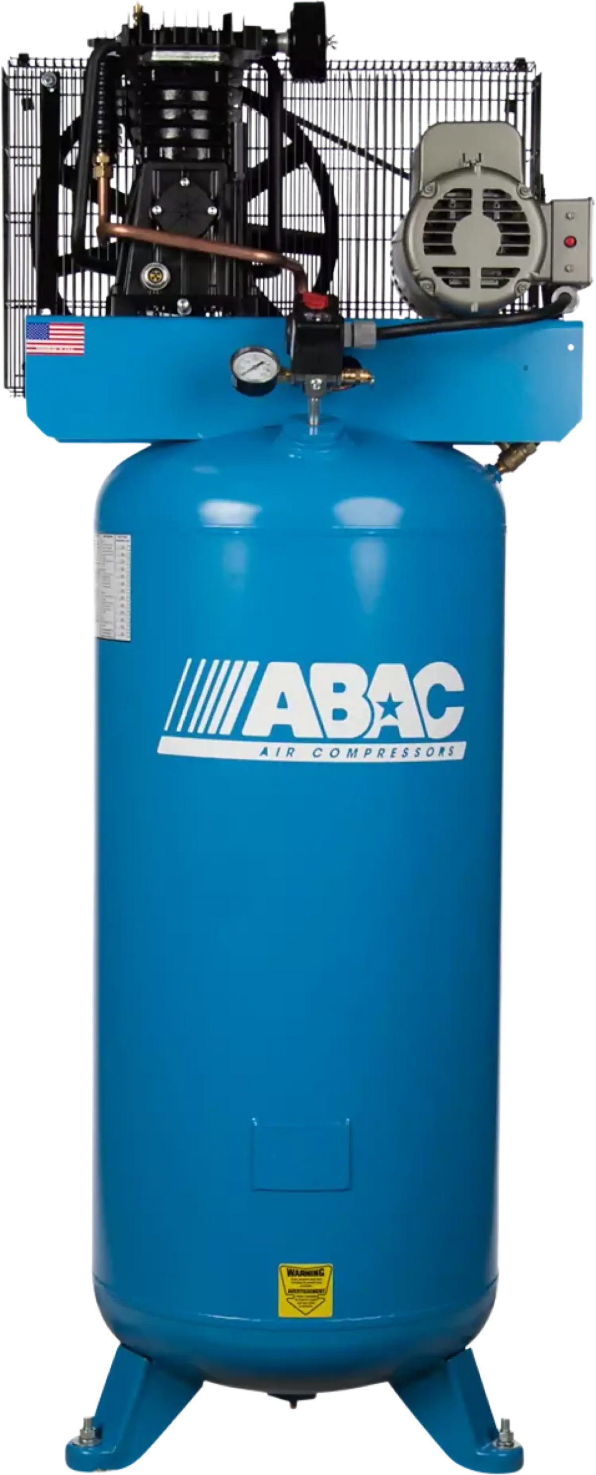 ABAC AB5-2160V4 Air Compressor 5HP 175PSI 60 Gallon Two-Stage Single Phase 230V New