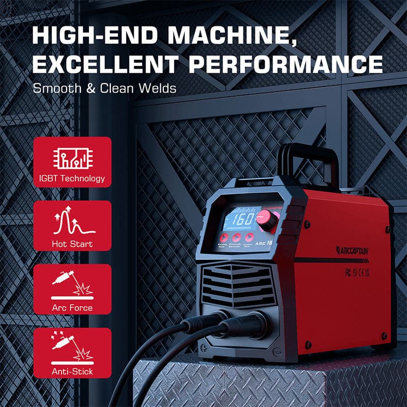 Arccaptain ARC160 Stick Welder 160A Synergic IGBT Inverter 110/220V New