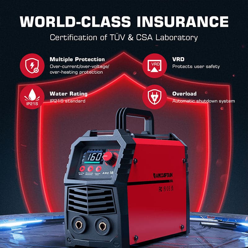 Arccaptain ARC160 Stick Welder 160A Synergic IGBT Inverter 110/220V New
