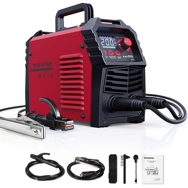 Arccaptain ARC200 Stick Welder Synergic 200A IGBT Inverter 110/220V New