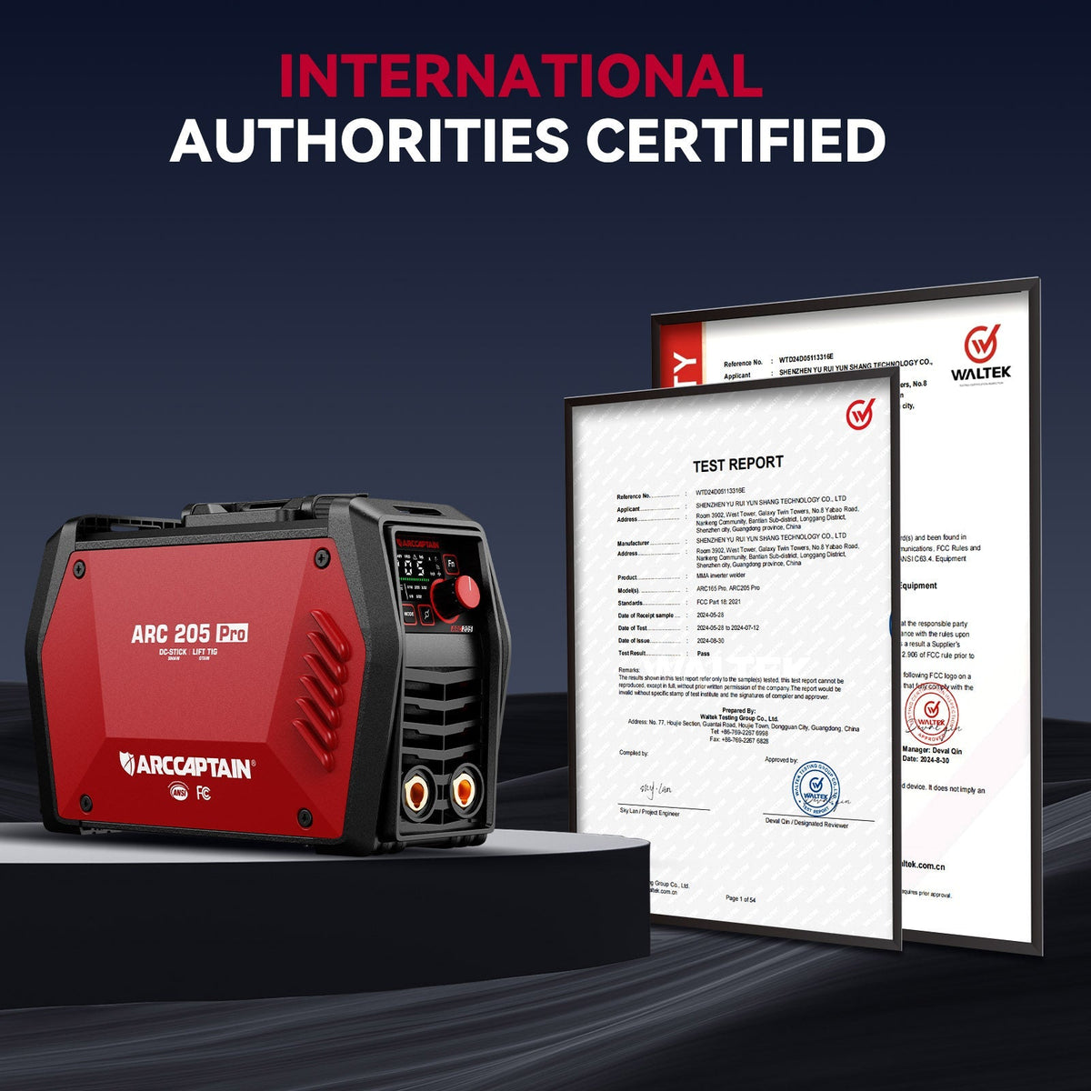 Arccaptain ARC205 Pro Welder Stick Lift TIG 205A Synergic IGBT 120/240V App Control New