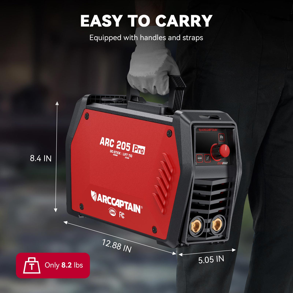 Arccaptain ARC205 Pro Welder Stick Lift TIG 205A Synergic IGBT 120/240V App Control New