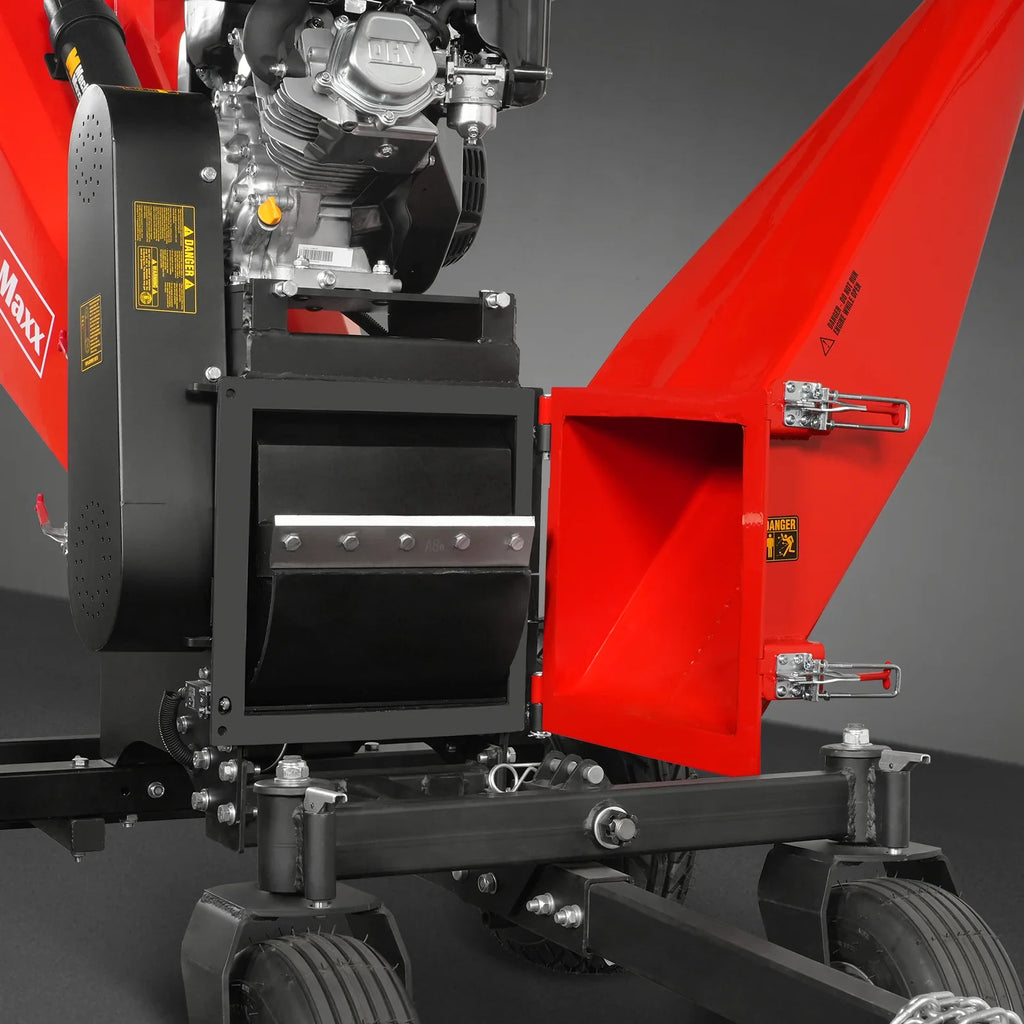 MechMaxx B150 Wood Chipper 6" ZONSEN Electric Start 459cc 15HP Gas Powered 4-Wheel Drum with Taillight New
