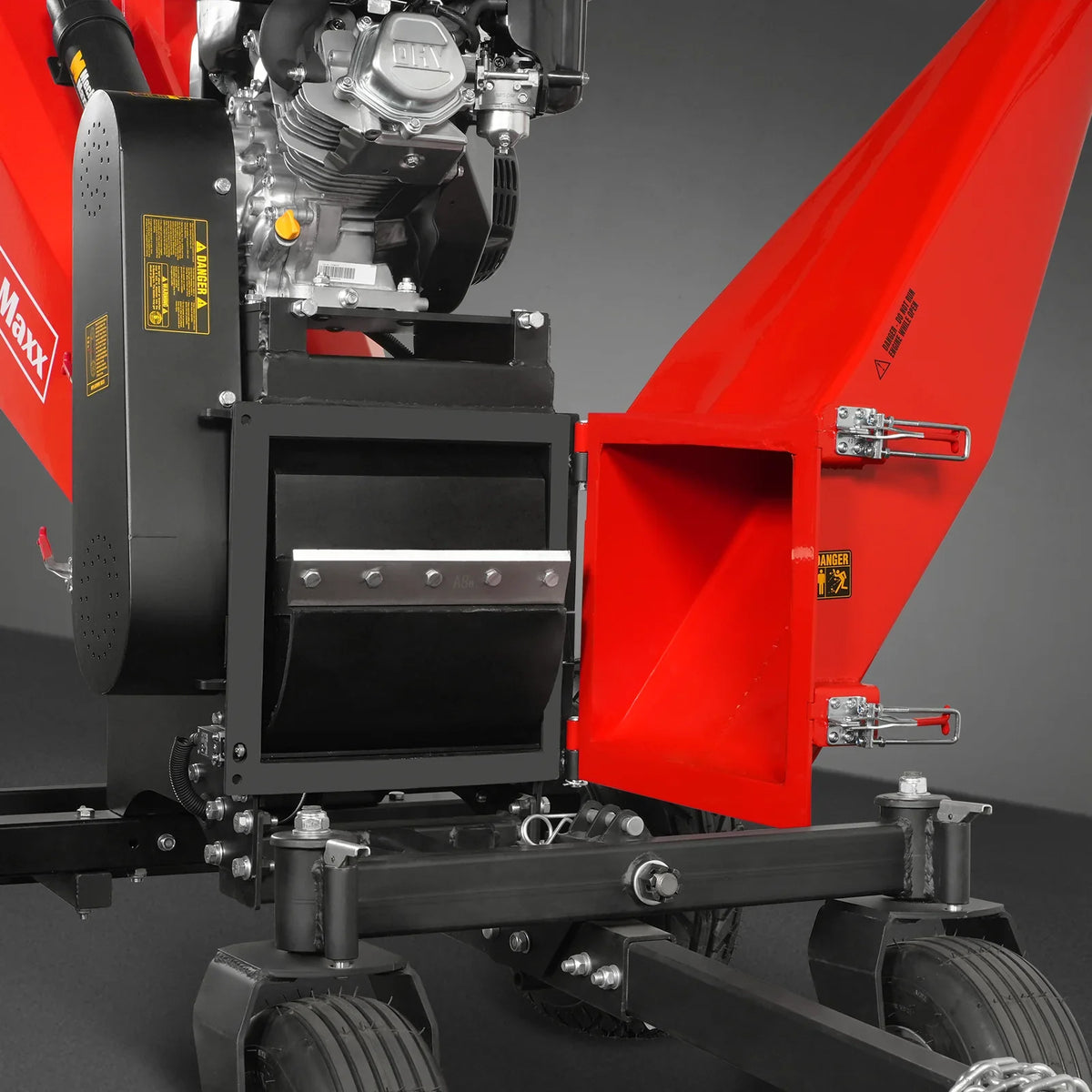 MechMaxx B150 Wood Chipper 6" ZONSEN Electric Start 459cc 15HP Gas Powered 4-Wheel Drum with Taillight New