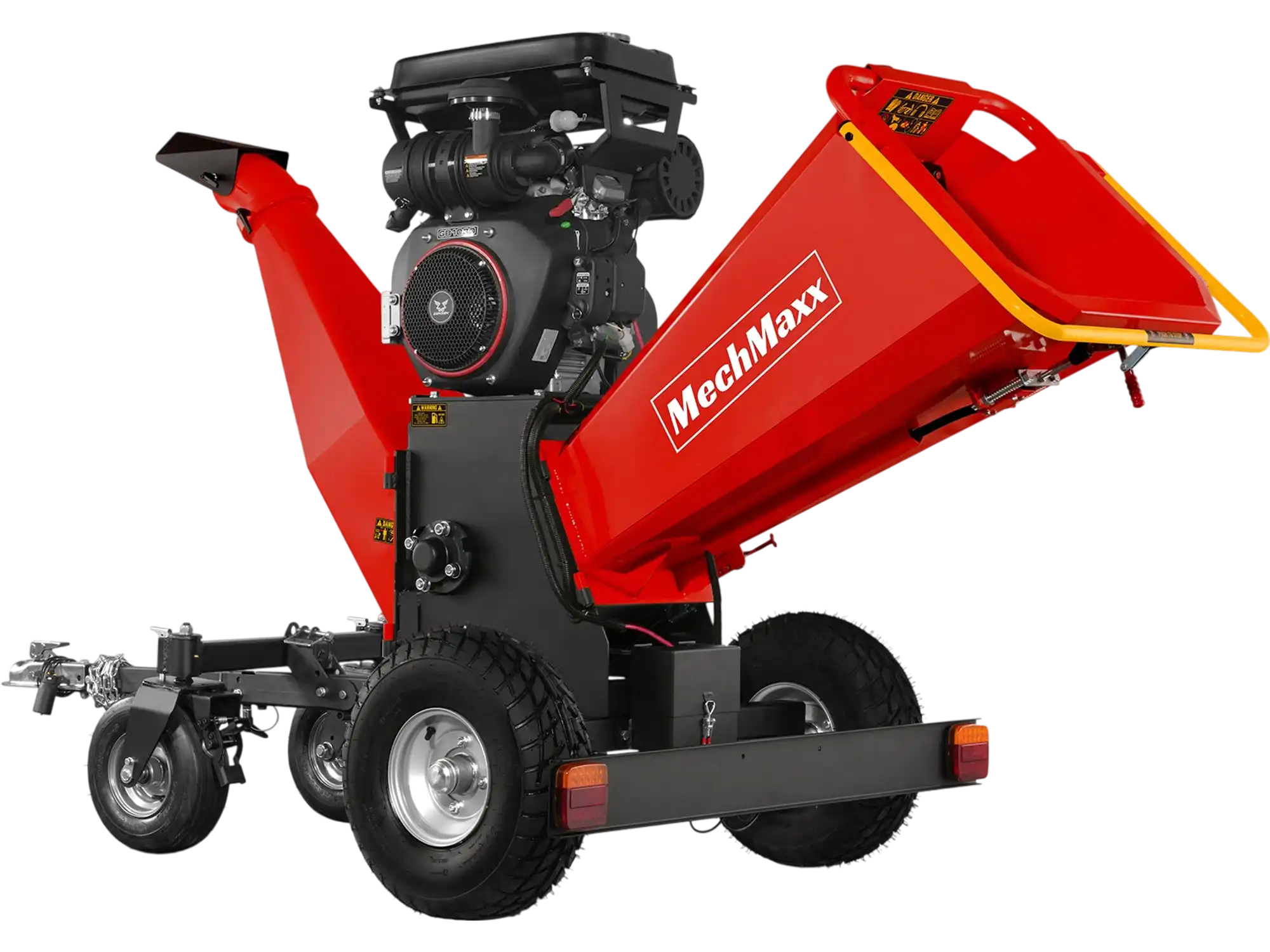 MechMaxx B200 Wood Chipper 8" ZONSEN Electric Start 1000cc 35HP Gas Powered 4-Wheel Drum with Taillight New