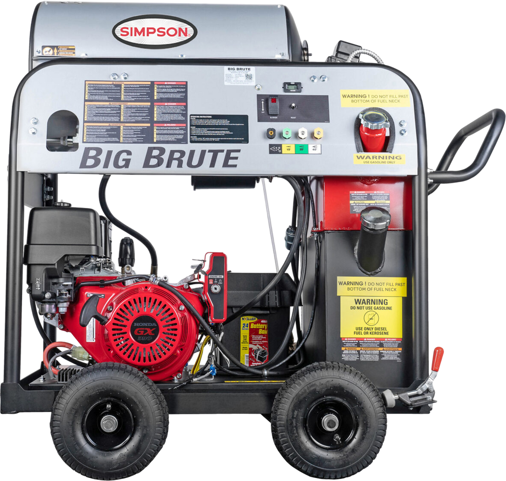 Simpson BB65106 Big Brute Pressure Washer Hot Water 4000 PSI 4 GPM Honda GX390 Electric Start New