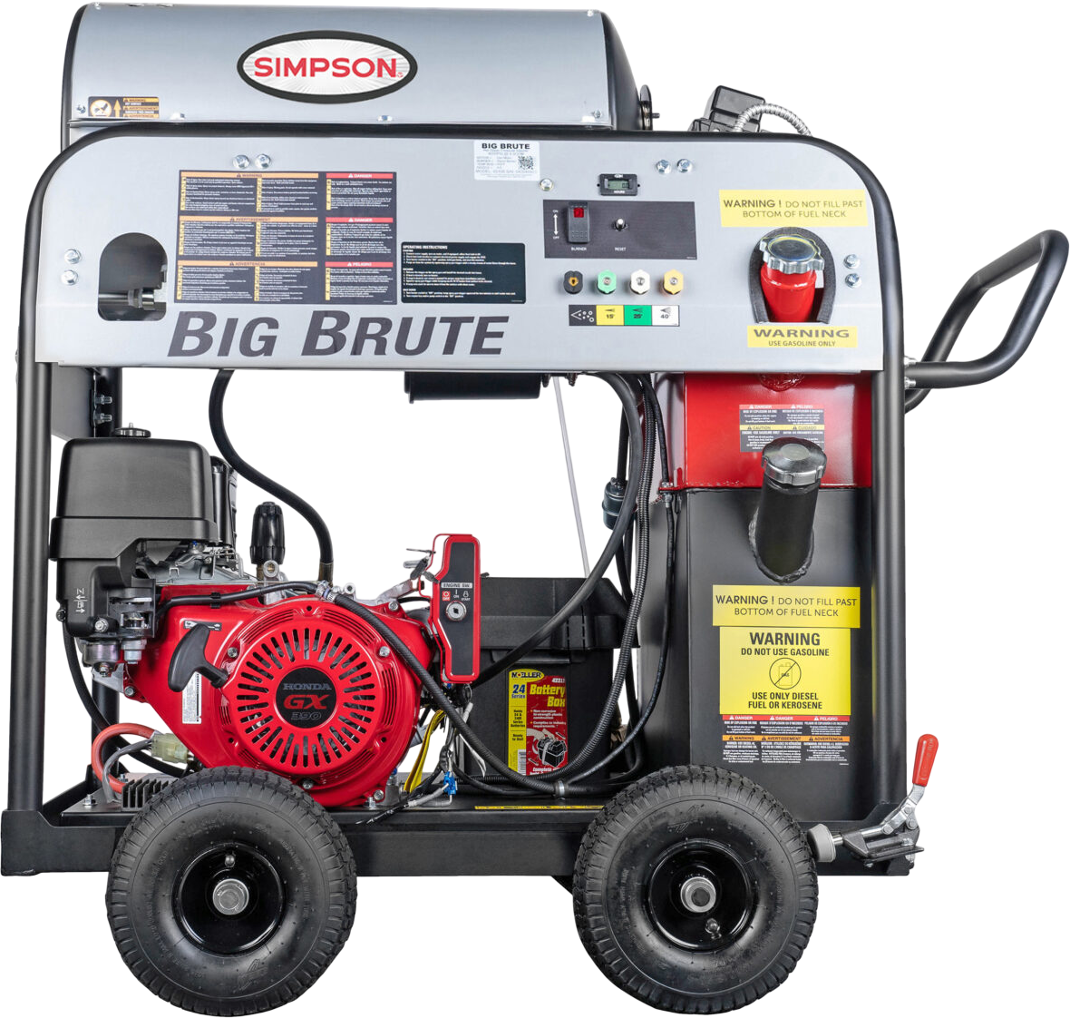 Simpson BB65106 Big Brute Pressure Washer Hot Water 4000 PSI 4 GPM Honda GX390 Electric Start New