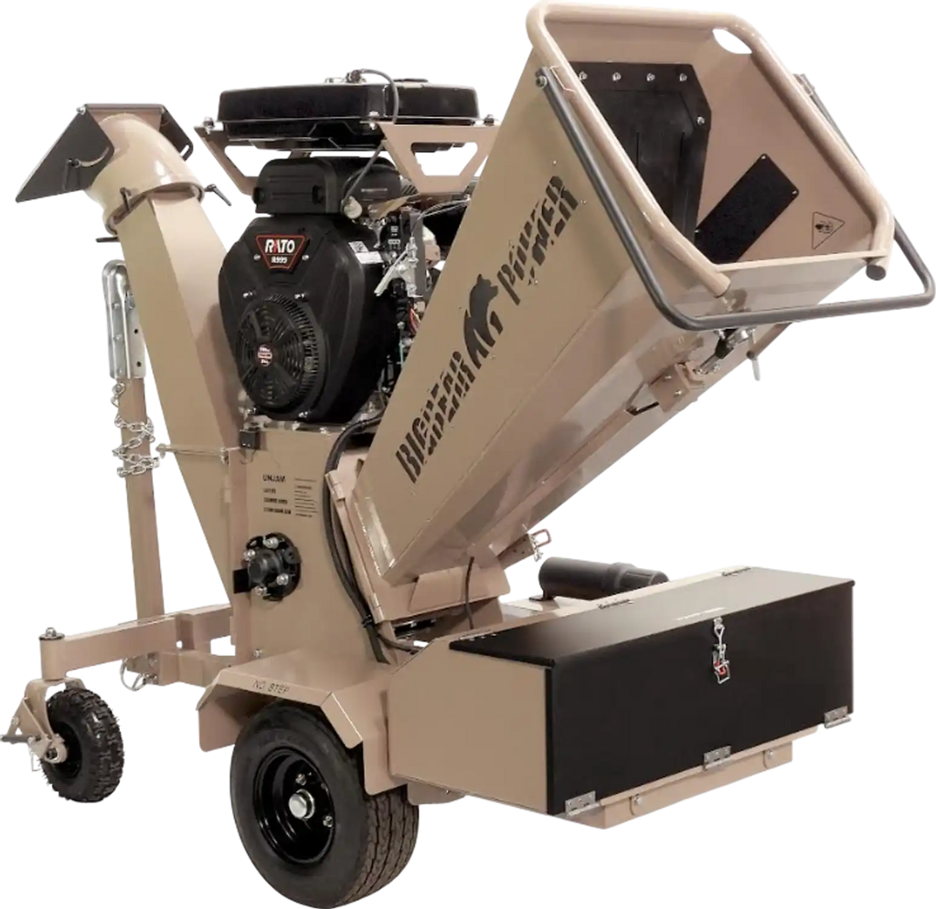 BigBear Power BBC72 Tornadic Wood Chipper 7" 34 HP V-Twin Engine Gas Powered Commercial Self Feeding Electric Start New