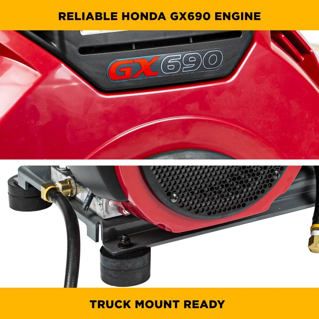 BE Pressure Washer Truck Mount Cold Water 4,000 PSI 8.2 GPM Honda GX690 Engine Electric Start New
