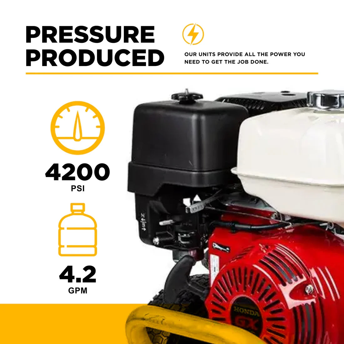 BE Pressure Washer Cold Water 4,200 PSI 4.2 GPM Honda GX390 Comet Pump B4213HABCS New