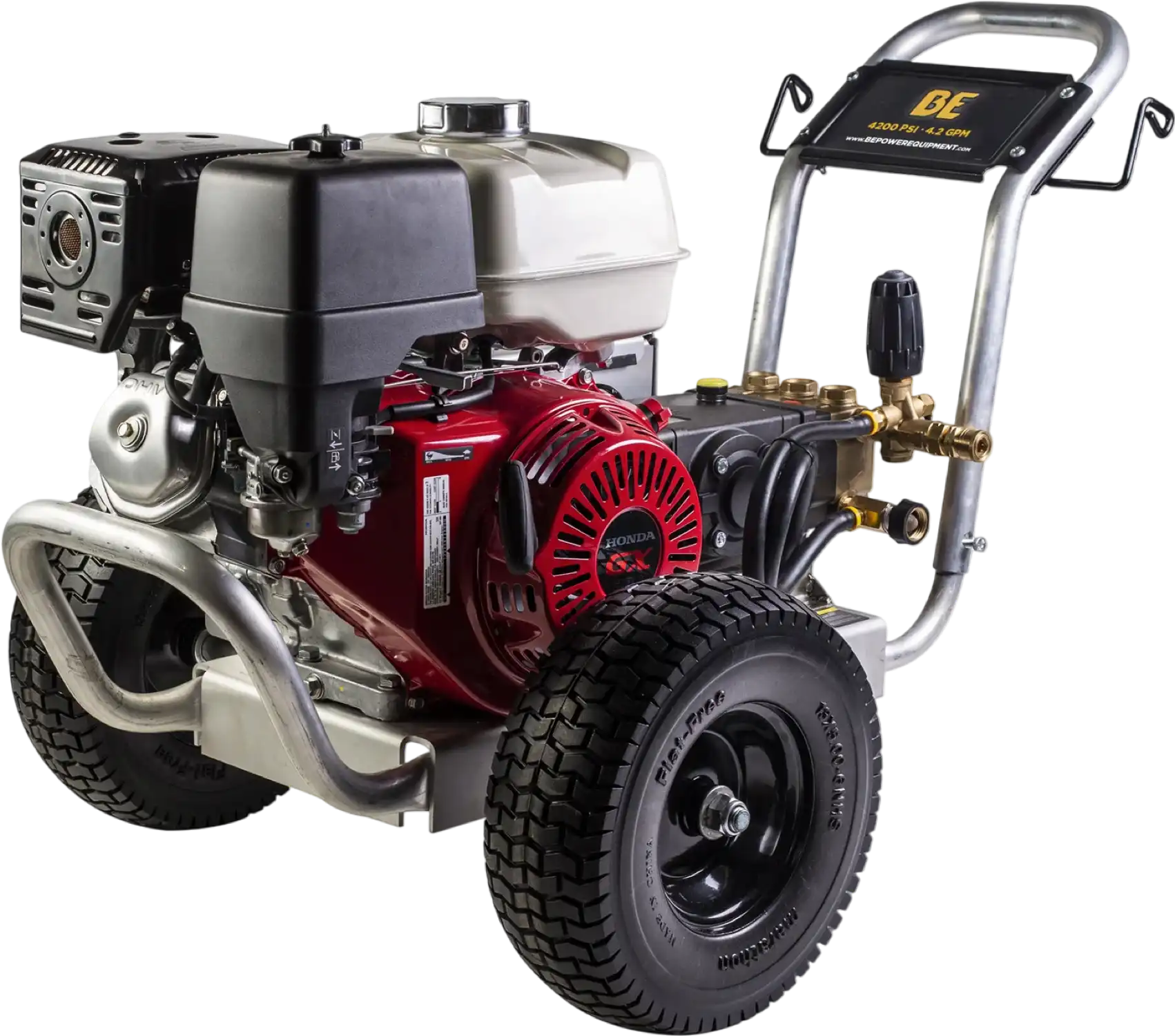 BE Pressure Washer Cold Water Triplex Pump 4200 PSI 4.2 GPM Honda GX390 Engine New