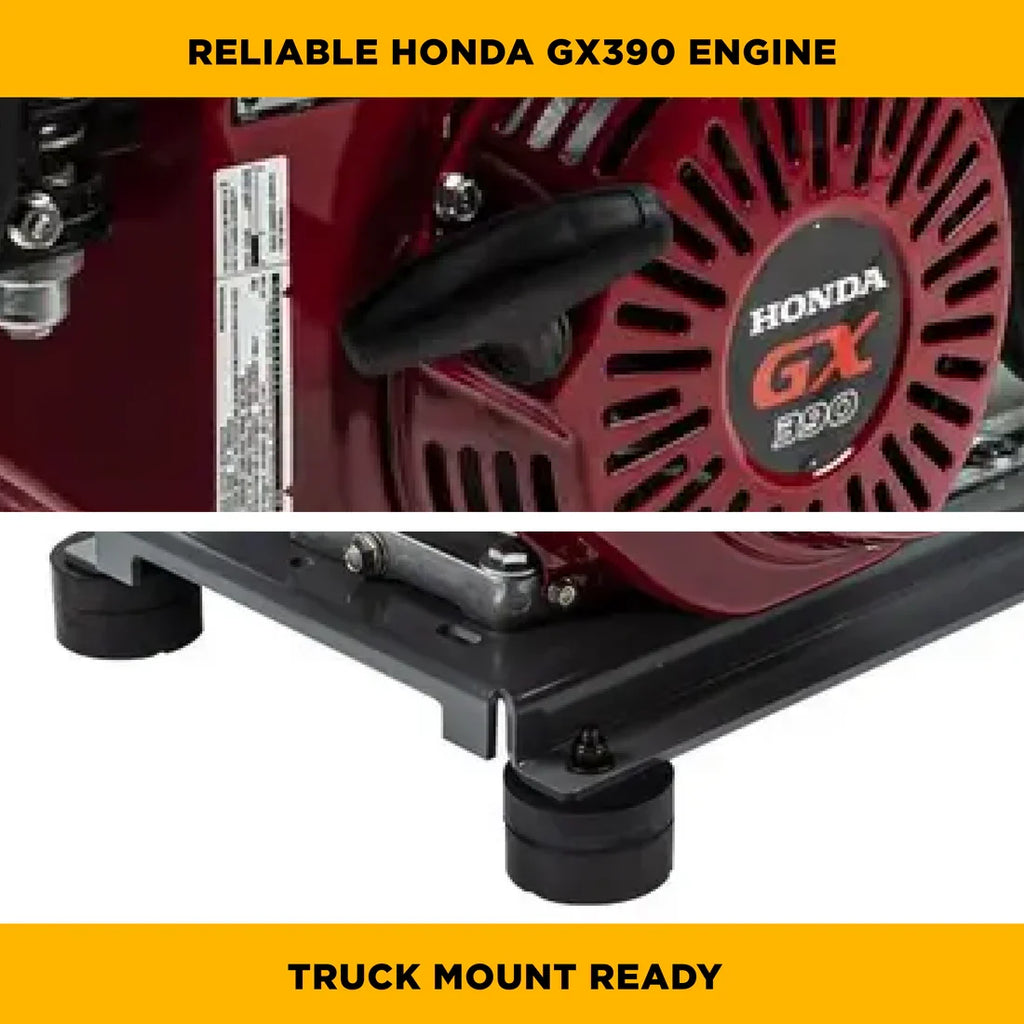 BE Pressure Washer Truck Mount Cold Water 4,200 PSI 4.2 GPM Honda GX390 B4213HTBGS New