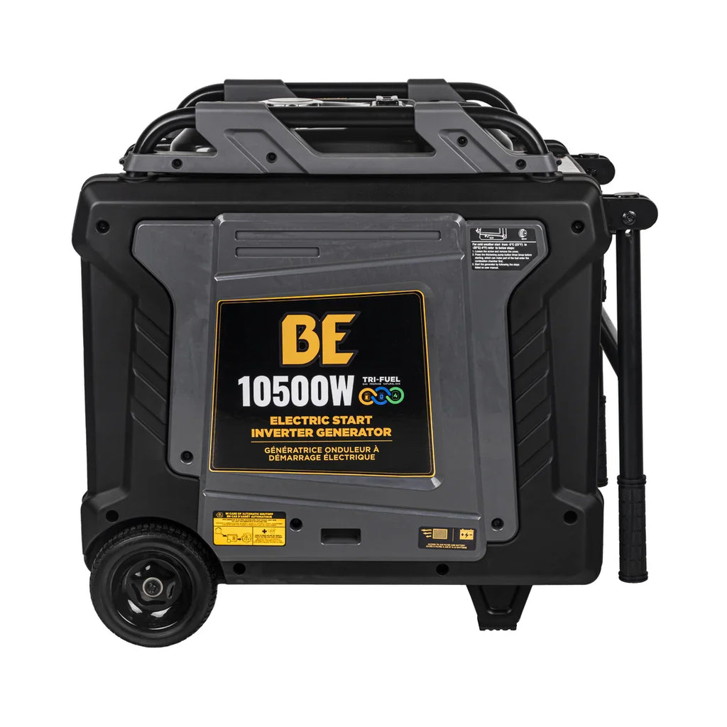 BE 8500W/10500W Inverter Generator Tri-Fuel Gas Liquid Propane Natural Gas Low THD Powerease Engine Electric Start New