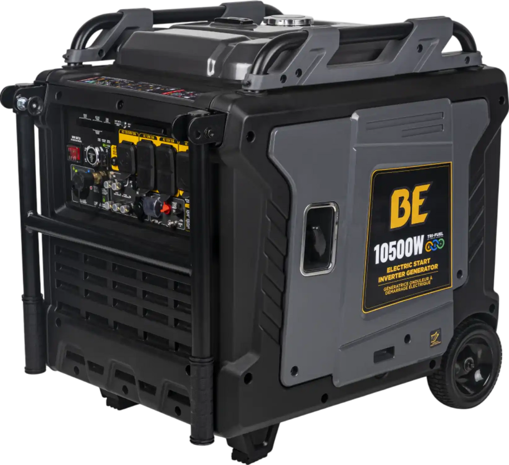 BE 8500W/10500W Inverter Generator Tri-Fuel Gas Liquid Propane Natural Gas Low THD Powerease Engine Electric Start New