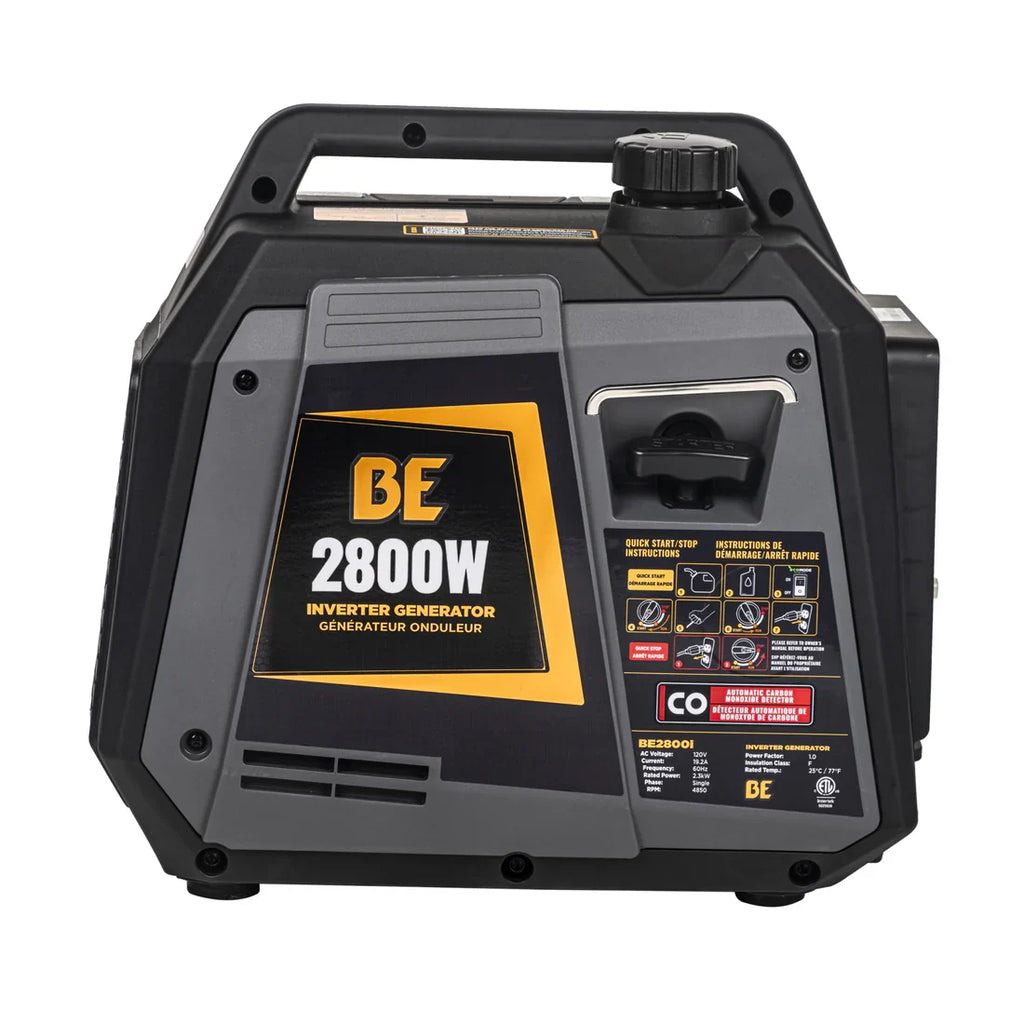 BE 2500W/2800W Inverter Generator Low THD Gas Powerease Engine Recoil Start New