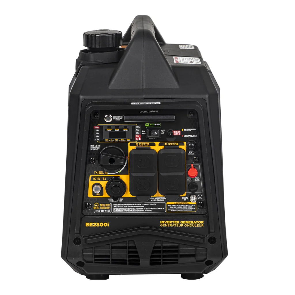 BE 2500W/2800W Inverter Generator Low THD Gas Powerease Engine Recoil Start New
