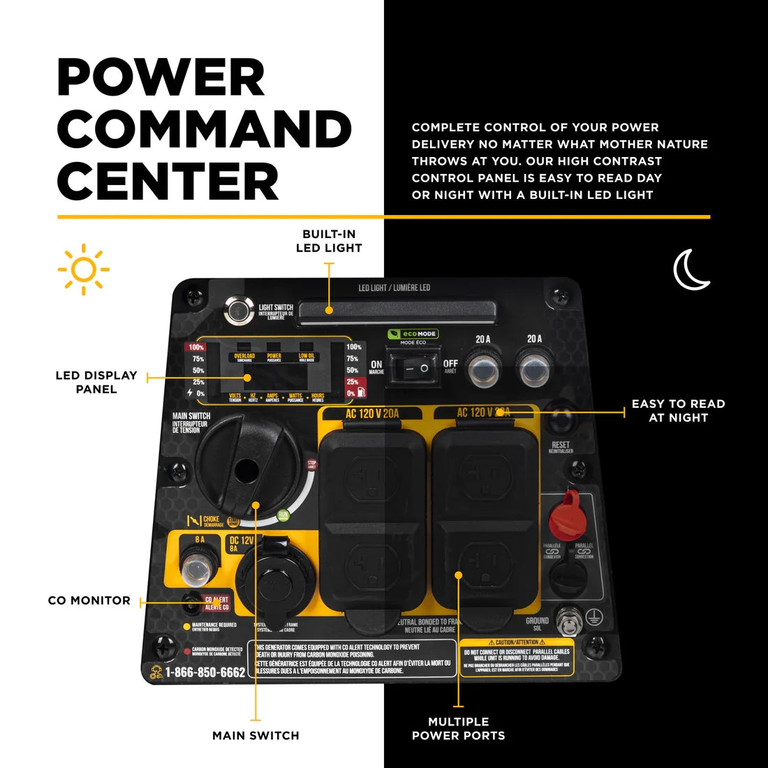 BE 3200W/4000W Inverter Generator Low THD Gas Powerease Engine Recoil Start New
