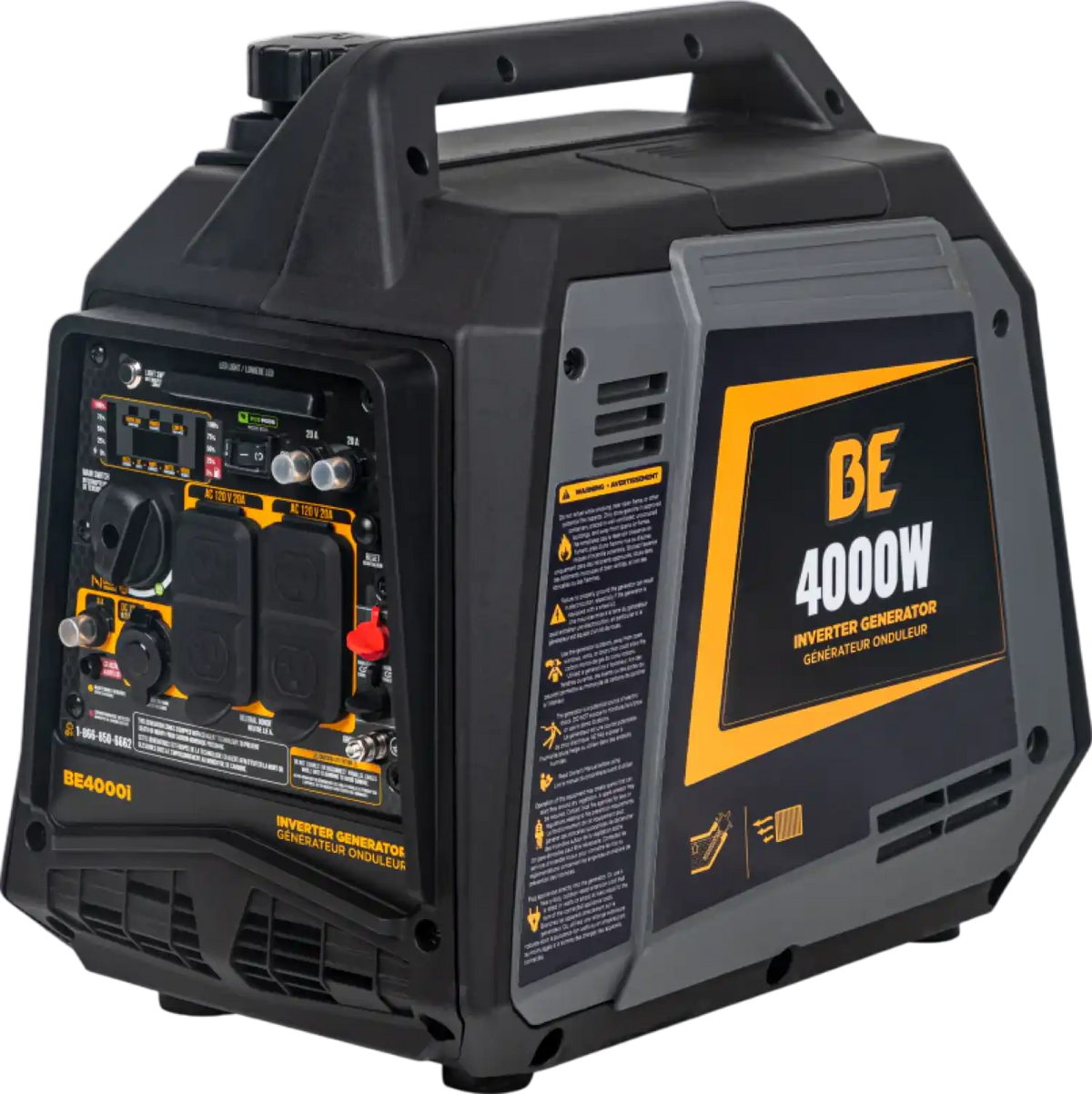 BE 3200W/4000W Inverter Generator Low THD Gas Powerease Engine Recoil Start New