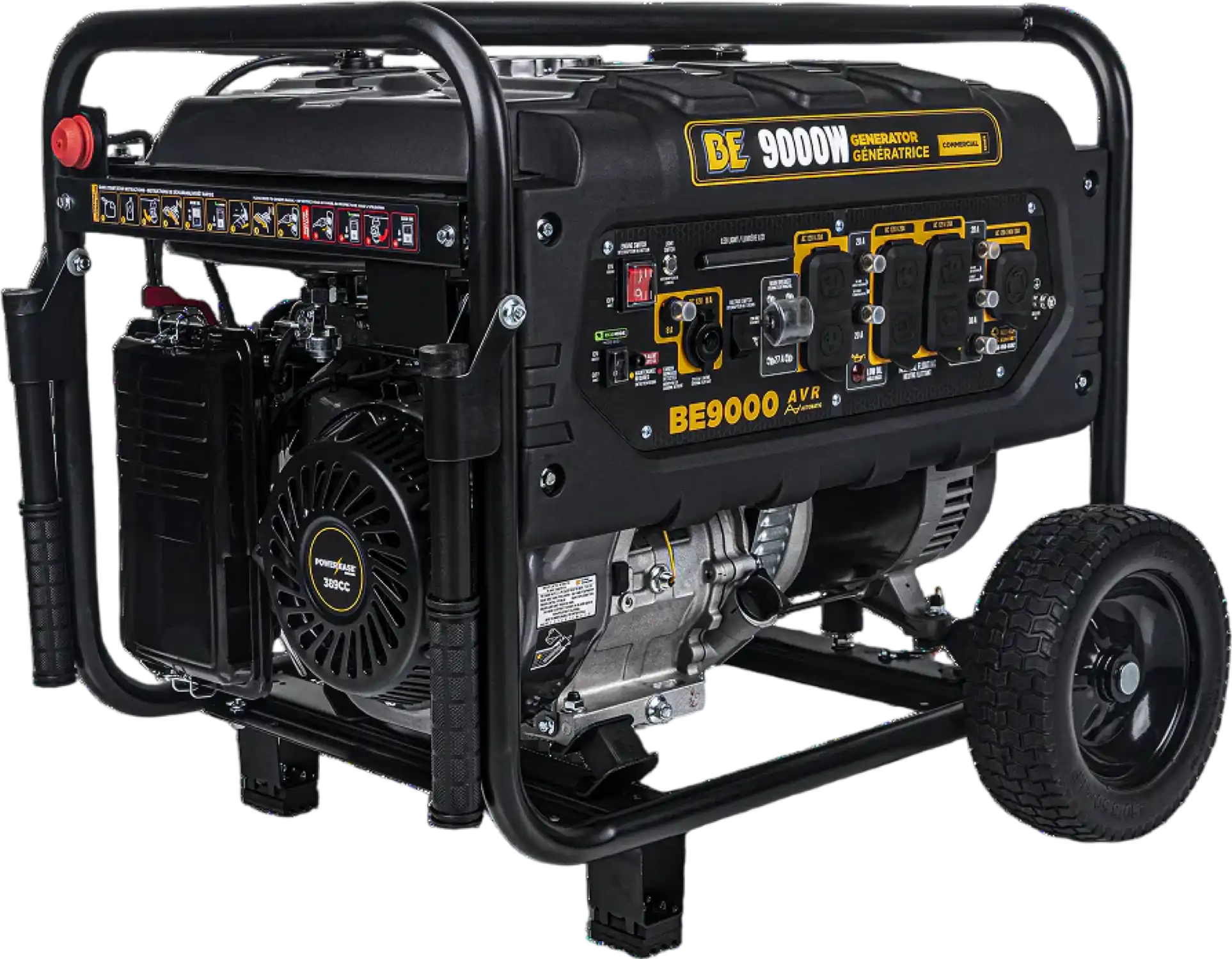 BE 6300W/9000W Generator Gas Powerease Engine Electric Start CO Detect 120/240V New