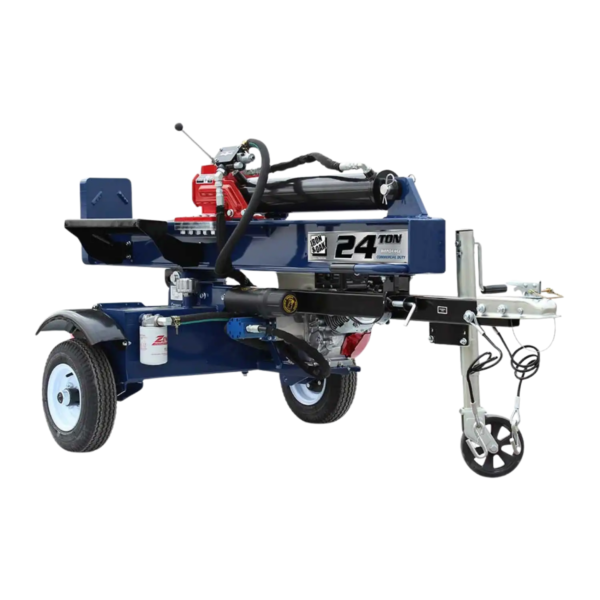 Iron and Oak Log Splitter 24 Ton Vertical/Horizontal Tow Behind Portable Gas with Honda GX160 Engine 163cc BHVH2418GX New