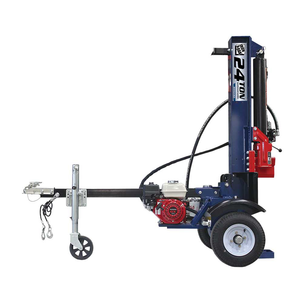 Iron and Oak Log Splitter 24 Ton Vertical/Horizontal Tow Behind Portable Gas with Honda GX160 Engine 163cc BHVH2418GX New
