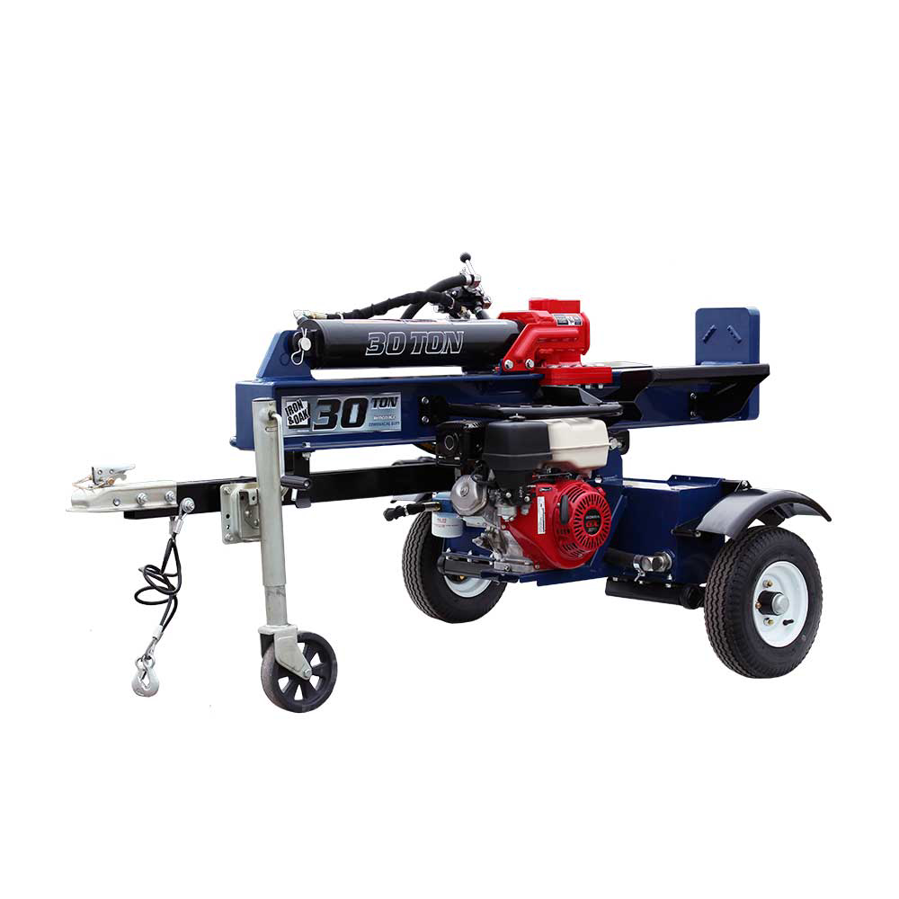 Iron and Oak Log Splitter 30 Ton Vertical/Horizontal Tow Behind Portable Gas with Honda GX270 Engine BHVH3018GX New