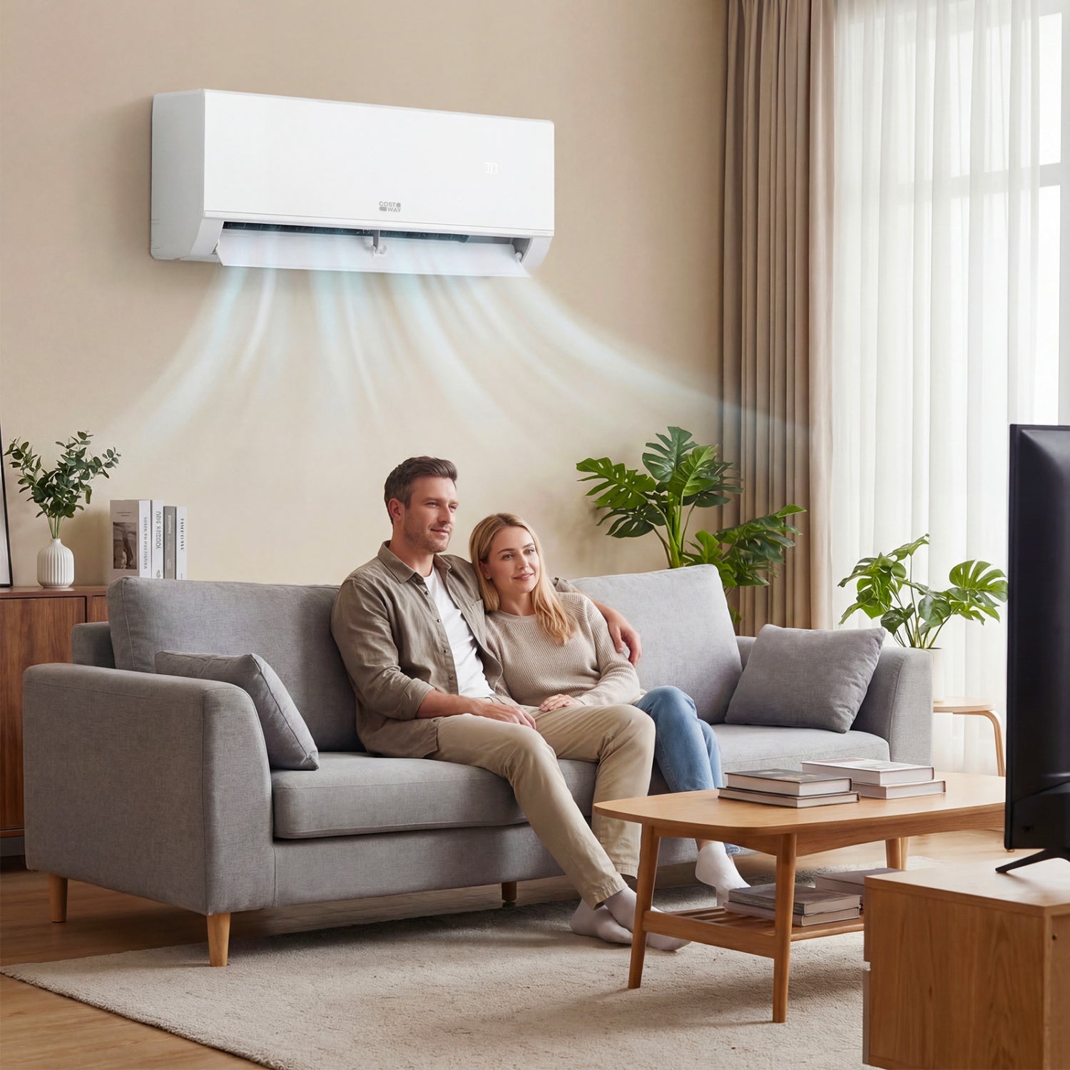 Costway Blast Pro 12000 BTU 20 SEER2 WiFi Mini Split Air Conditioner Heater 208-230V 61269355 New