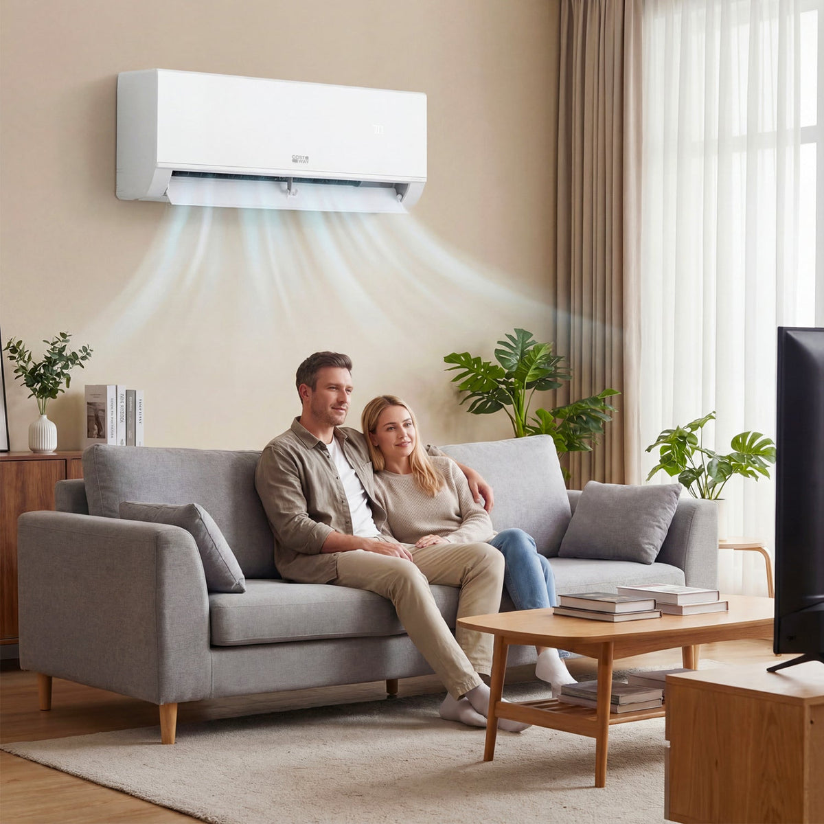 Costway 24000 BTU 20 SEER2 WiFi Mini Split Air Conditioner Heater 208-230V 26927522 New