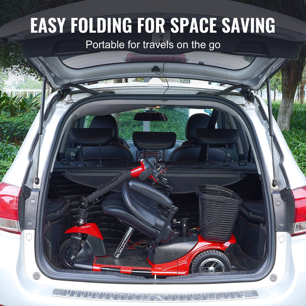 Vevor Mobility Scooter 3 Wheel Folding Heavy Duty 265 lbs. Capacity 24V 4 MPH 12 Mile Range New