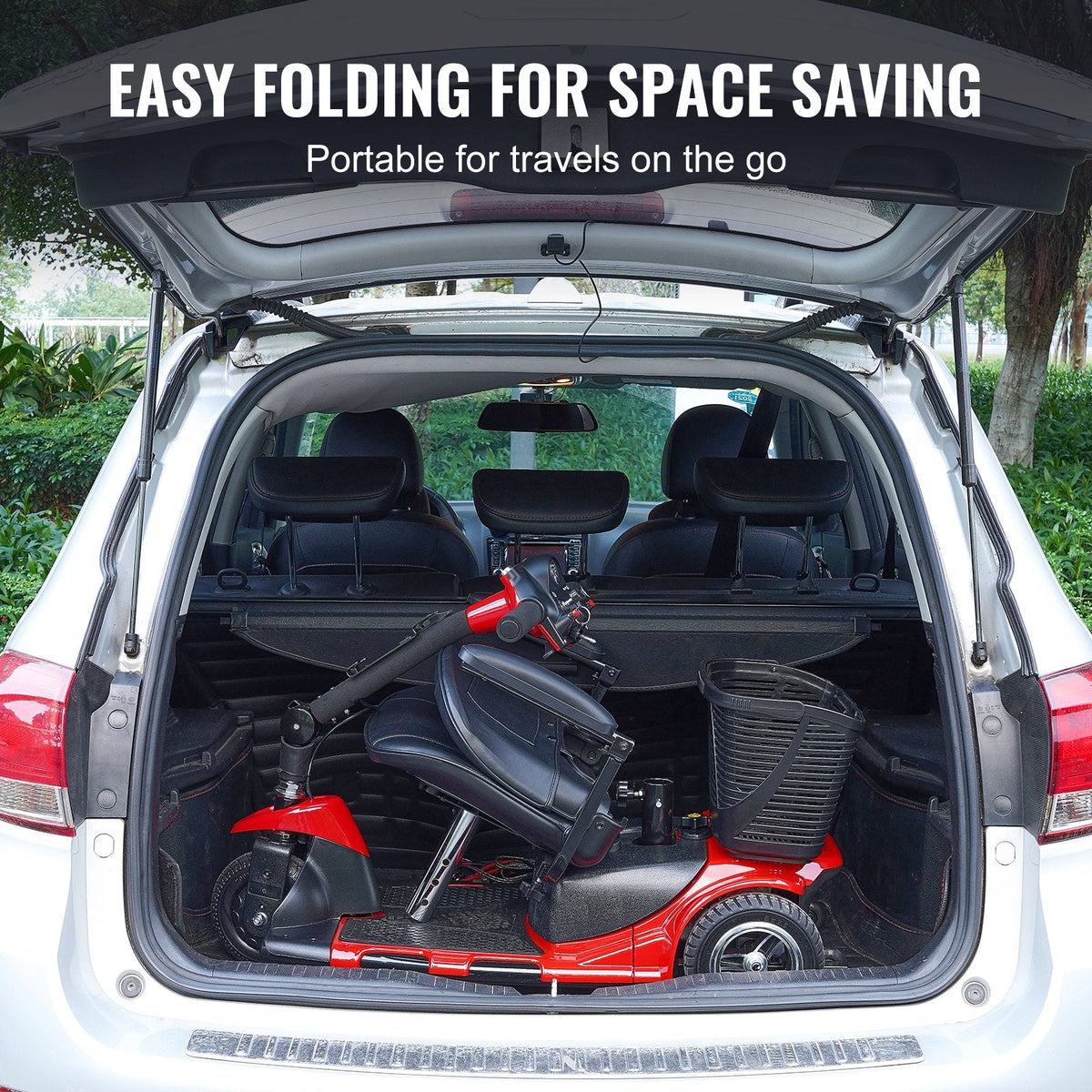 Vevor Mobility Scooter 3 Wheel Folding Heavy Duty 265 lbs. Capacity 24V 4 MPH 12 Mile Range New
