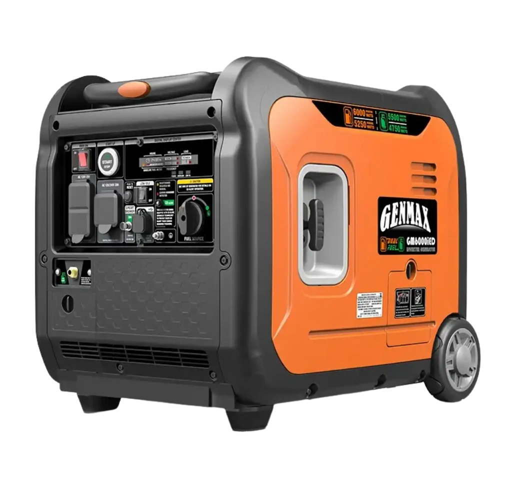 GENMAX GM6000iED 30 Amp 5250W/6000W Remote Start Dual Fuel Inverter Generator with CO Detect New