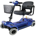 Zip'r 4 Mobility Scooter 4 Wheel 265 lbs. Capacity 24V 12 Miles 4.25MPH TSA Approved Blue New