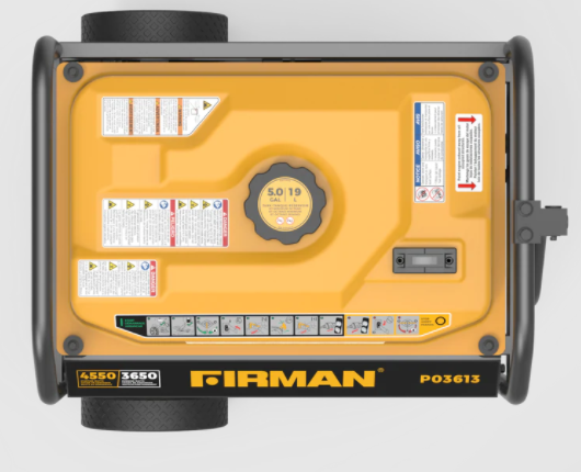 Firman P03613 3550W/4450W 30 Amp Recoil Start Portable Gas Generator With CO Alert New